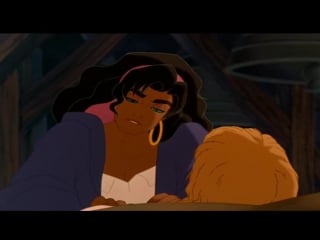 The hunchback of notre dame esmeralda kisses phoebus