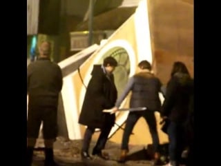 Bts video of ginny, jonathan (hercules), and kacey (megara)