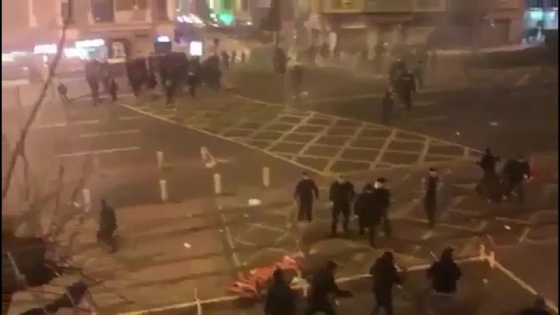 Бойня в испании, фанаты спартак москва vs атлетик бильбао [ ]