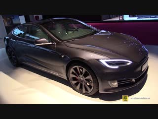 2019 tesla model s p100d exterior and interior walkaround 2018 paris motor show