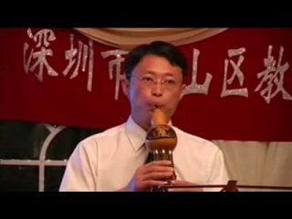 Chinese peacock and flute