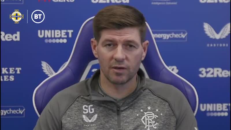 @rangersfc boss steven gerrard congratulates @stevendavis8 on becoming our record caps holder! davis120