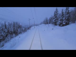 Train drivers view voss to ål on the shortest day of the year 0002