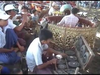 Boys boxing at karen new year, myanmar (birma)