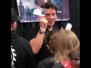 John barrowman telling his fans about his cd he’s selling for a special convention price