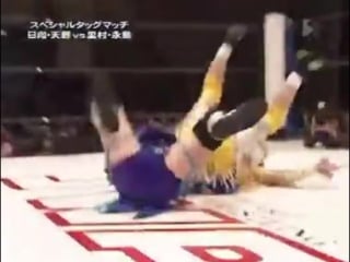 Meiko satomura, chikayo nagashima vs azumi hyuga, carlos amano (jwp 12 28 08)