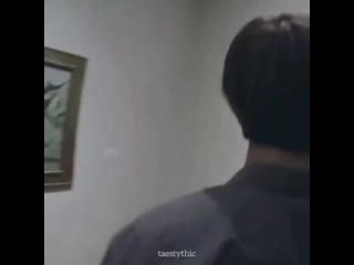 In this essay i will talk about how adorable taehyung looks while being amazed by all the artworks in this exhibition, he said ʷ