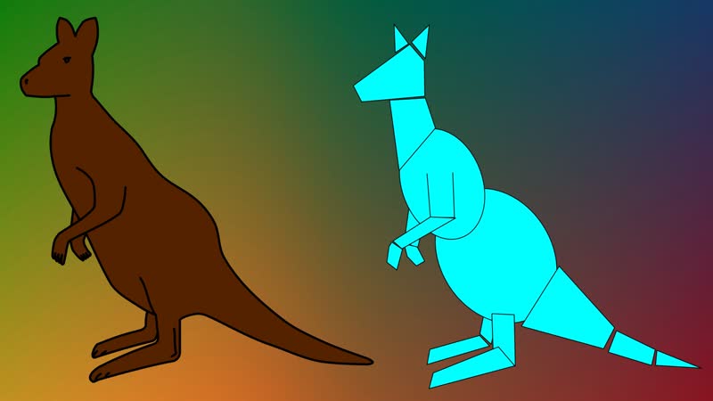 Inkscape кенгуру по книге билла мартина