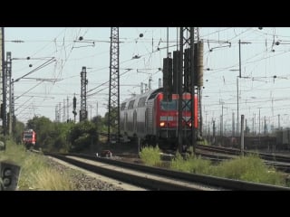 Db schenker rail mit gemischten guterzugen in mainz bischofsheim rbf und vielen anderen zuge