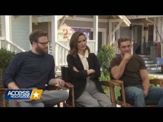 Zac efrons neighbors 2 baby oil dilemma; seth rogens body paint idea access hollywood