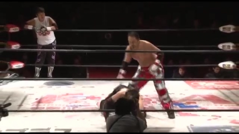 Isami kodaka, yuko miyamoto and abdullah kobayashi vs shadow wx, takashi sasaki and shuji ishikawa
