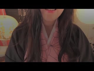 [special asmr] nezuko takes care of you (english, demon slayer, cosplay pictures