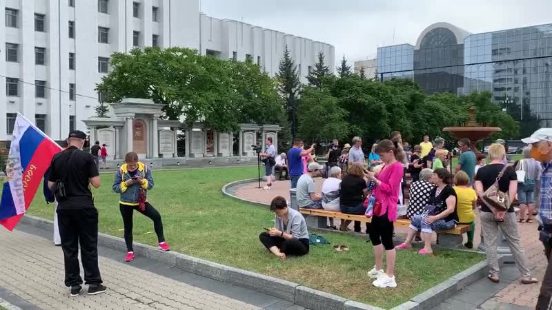 2/08/2020 шествие в хабаровске в поддержку арестованного экс губернатора края фургала впервые за 22 дня митингов не состоялось