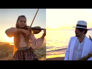 Street musican / уличные музыканты / "super dance monkey" daniele vitale sax & karolina protsenko violin