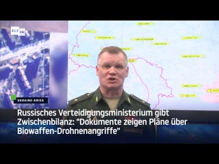 Russisches verteidigungsministerium gibt zwischenbilanz "dokumente zeigen pläne über biowaffen drohnenangriffe"