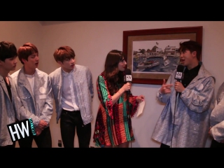 [interview] 170404 bts share secret pre show ritual & break out silly dance moves! (part 2) @ hollywire