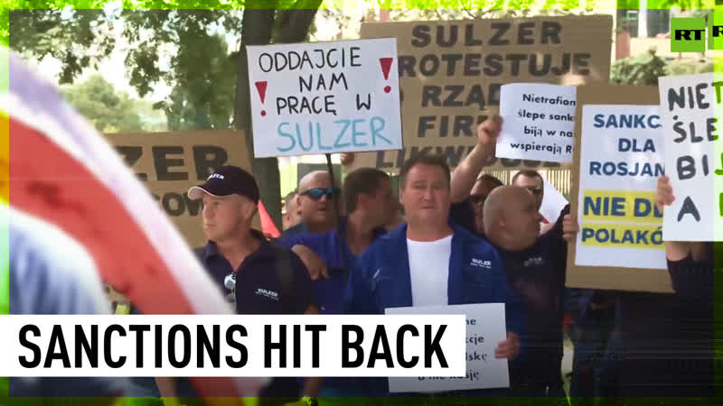 ‘sanctions destroy poland, not russia’ | sulzer workers protest against losing their jobs