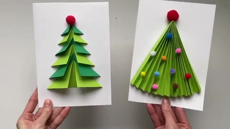 Как делать простейшие новогодние открытки