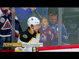 Pastrnak makes young fans night with fun interaction