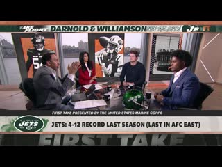 Sam darnold excited to work with leveon bell, focused on what he can control first take