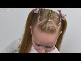 French and dutch lace braids ponytails (quick and easy hairstyle for girls #74)