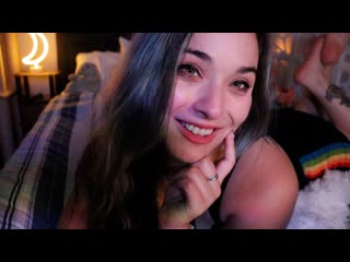 Asmr kitten loving girlfriend helps you fall asleep 🤍 personal attention, face tracing, kisses