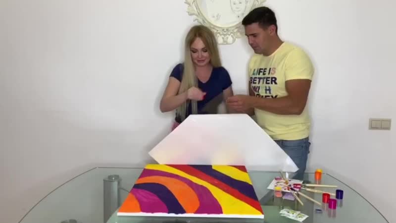 Раскрашивание стик арт портрета