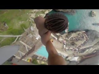 Cliff diving at ricks cafe negril jamaica