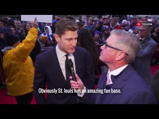 Marc moser caught up with nathan mackinnon on the nhlallstar red carpet goavsgo