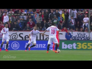 Ever banega fantastic goal ~ sevilla vs barcelona 1 2 ~ 11 4 2015 liga bbvahd