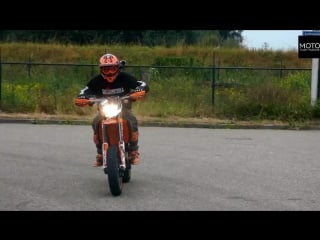 Супермото stoppie and wheelie practice