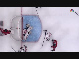 Dmitry orlov bats puck in past his own goaltender