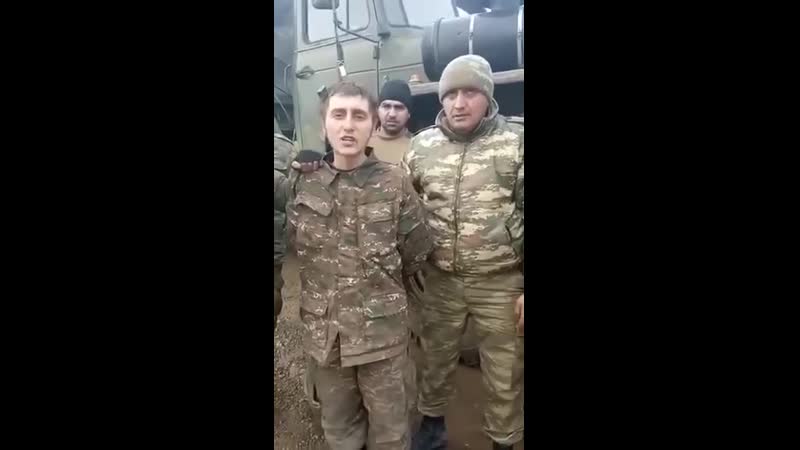 Армянский солдат в плену у азербайджанских бойцов