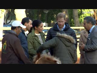 The duke and duchess of sussex have met with riders and trainers at an equestrian club on the final day of their trip to morocco