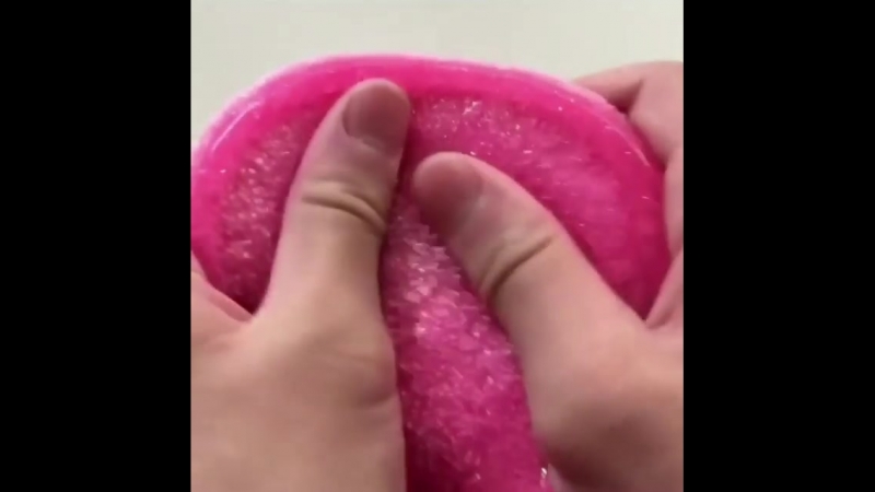 Розовый хрустящий слайм