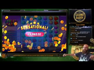 Casino sarayi record win! fruit party big win casino games from casinodaddy