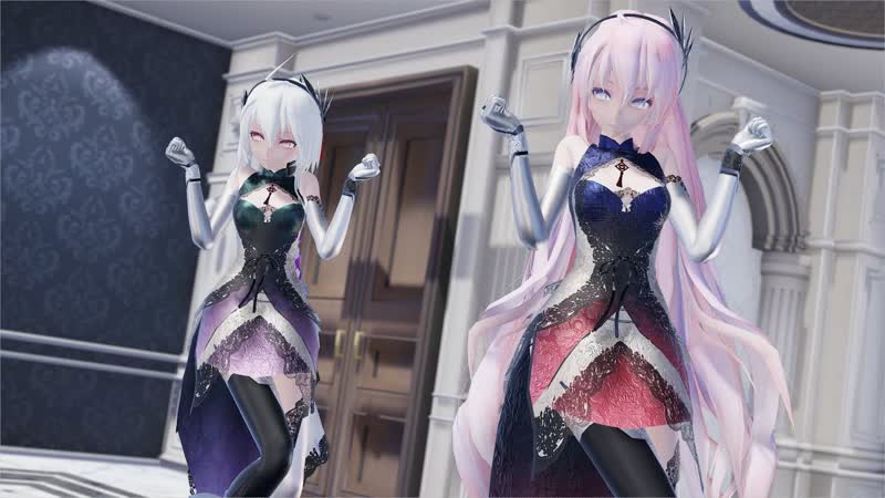 【ｍｍｄ】弱音ハク、巡音ルカで「girls」