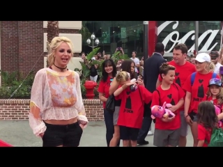 Britney spears with her family at walt disney world on planet hollywood observatory red carpet march 13 2017