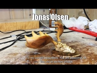 I try to make an irish elk sculpture wood carving video by jonas olsen