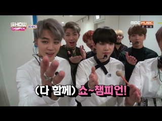 [backstage] 161101 bts @ show champion behind