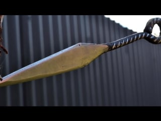 Knife making forging a japanese kunai throwing knife from rebar