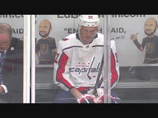 Kuznetsov steals a vegas stick stuck in boards