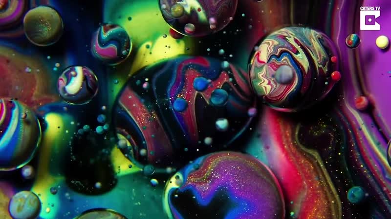 Psychedelic artworks with oil, soap and paint