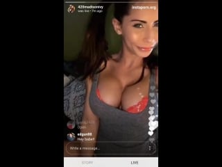 Madison ivy smokes a bong while talking about