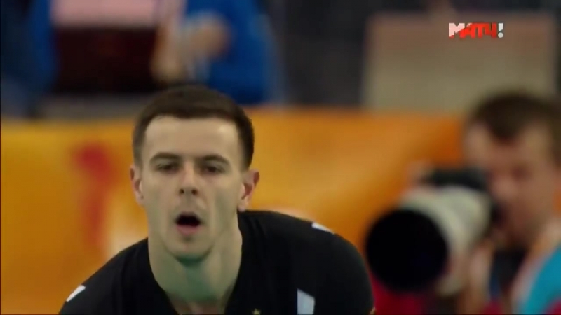 Powerful volleyball attacks and aces from mariusz wlazły