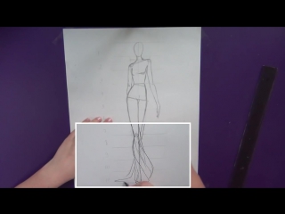 On the runway catwalk pose fashion illustration