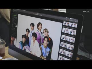 Behind the scenes video of bts photoshoot for vogue japan