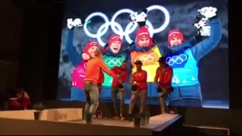 Dsv biathlon champagne showers!