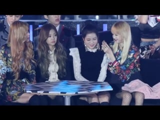 161226 블랙핑크 (blackpink) 대기중 팬인사,지수,리사 장난 [제니,로제,지수,리사] 직캠 fancam (2016 가요대전) by mera