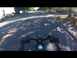 Mom rear ends son on motorcycle